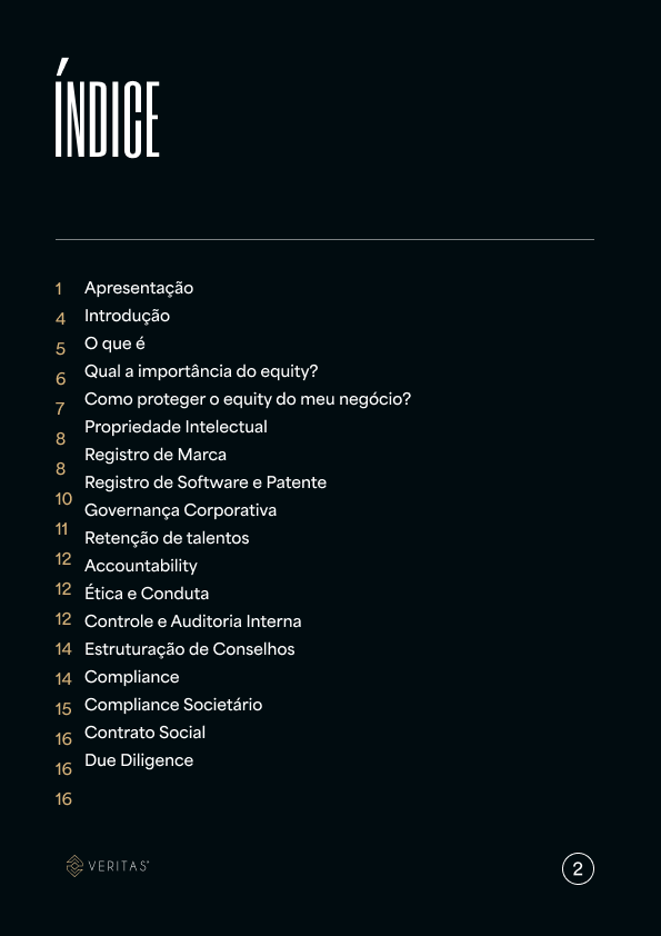 Página do material O Segredo da Proteção do Equity no seu Negócio